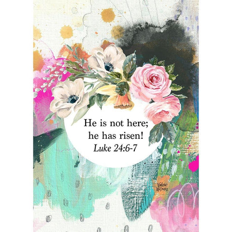He Has Risen White Modern Wood Framed Art Print by Wieners, Valerie