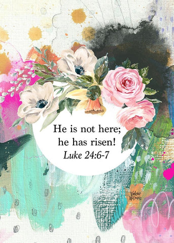 He Has Risen White Modern Wood Framed Art Print with Double Matting by Wieners, Valerie