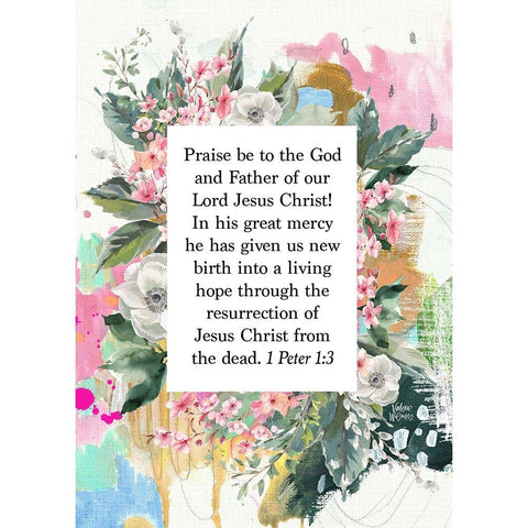 Praise Be White Modern Wood Framed Art Print by Wieners, Valerie