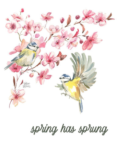 Spring Has Sprung Black Ornate Wood Framed Art Print with Double Matting by Wieners, Valerie