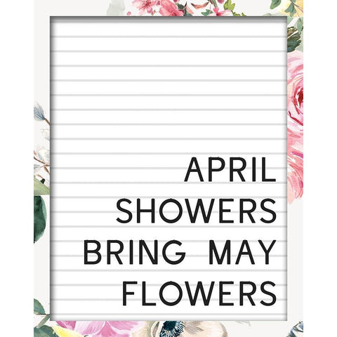 April Showers Black Modern Wood Framed Art Print by Wieners, Valerie