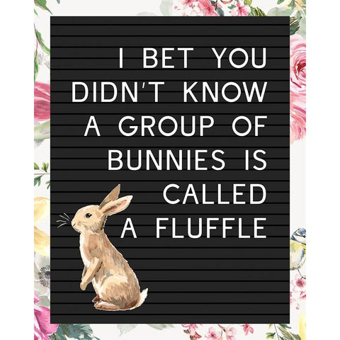 Fluffle Black Modern Wood Framed Art Print by Wieners, Valerie