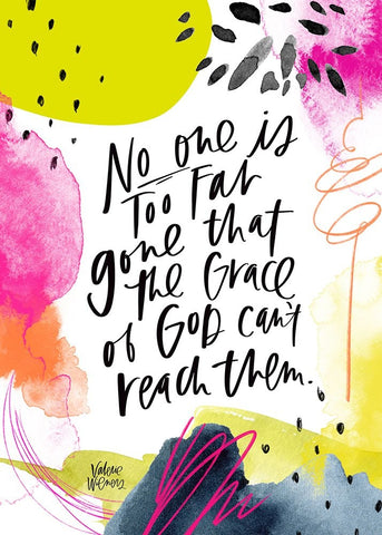 Grace of God White Modern Wood Framed Art Print with Double Matting by Wieners, Valerie