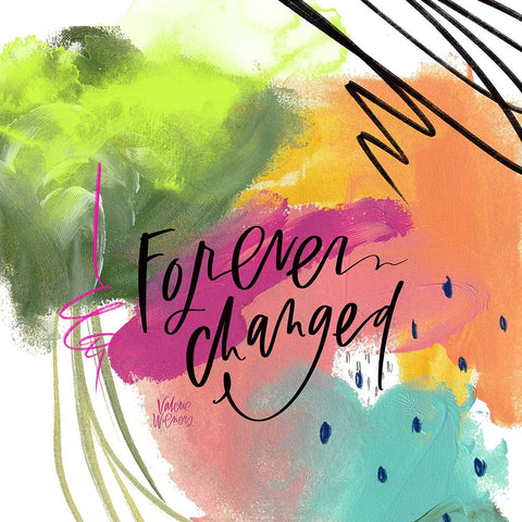 Forever Changed Black Modern Wood Framed Art Print by Wieners, Valerie