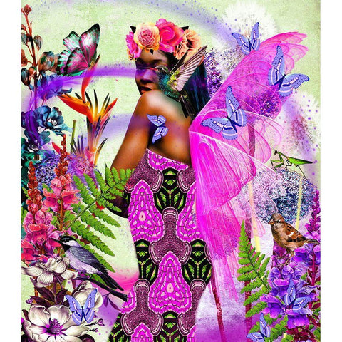 Beautiful Wings White Modern Wood Framed Art Print by Burney, Yvonne Coleman