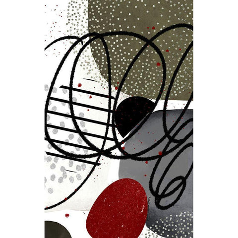 Graystone II Black Modern Wood Framed Art Print with Double Matting by Burney, Yvonne Coleman