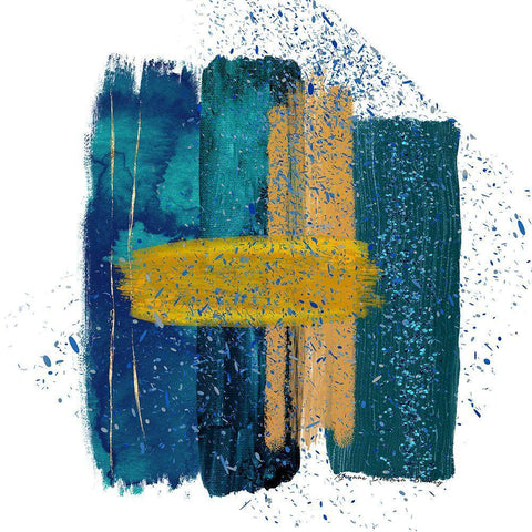 Birthday Confetti Black Ornate Wood Framed Art Print with Double Matting by Burney, Yvonne Coleman