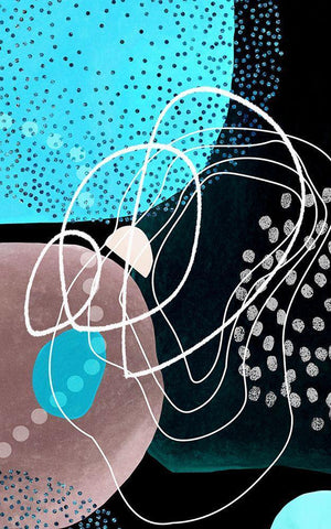 Blueberry Hill Black Ornate Wood Framed Art Print with Double Matting by Burney, Yvonne Coleman