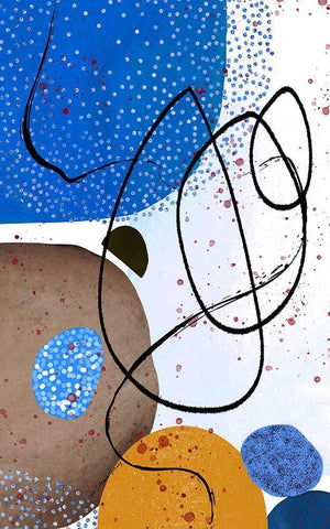 Cool Vibes White Modern Wood Framed Art Print with Double Matting by Burney, Yvonne Coleman