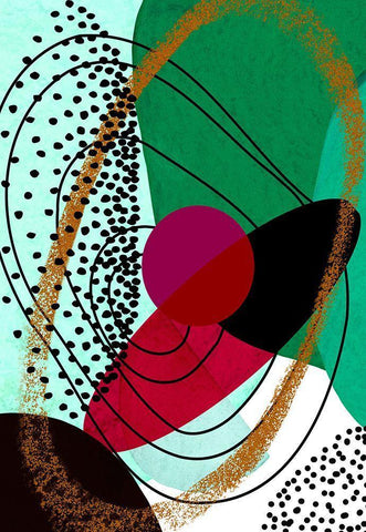 Lollipop White Modern Wood Framed Art Print with Double Matting by Burney, Yvonne Coleman