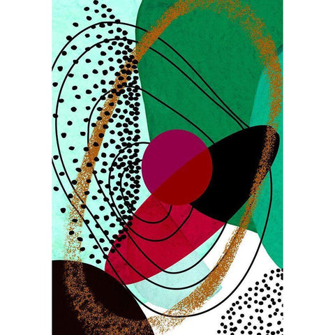 Lollipop White Modern Wood Framed Art Print by Burney, Yvonne Coleman