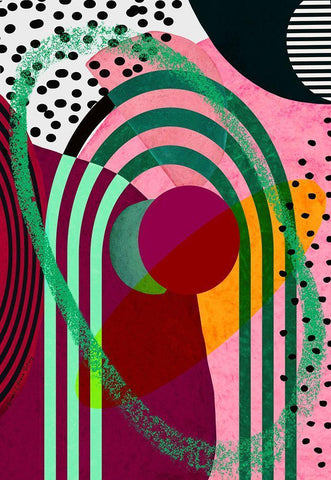 Splash of Color White Modern Wood Framed Art Print with Double Matting by Burney, Yvonne Coleman