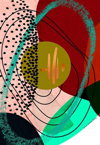 All Directions White Modern Wood Framed Art Print with Double Matting by Burney, Yvonne Coleman