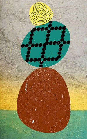 Sturdy as a Rock Black Ornate Wood Framed Art Print with Double Matting by Burney, Yvonne Coleman