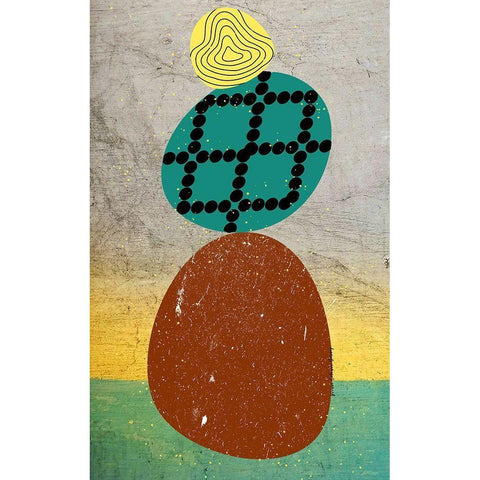 Sturdy as a Rock Black Modern Wood Framed Art Print with Double Matting by Burney, Yvonne Coleman