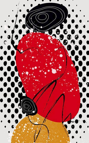 Spicy White Modern Wood Framed Art Print with Double Matting by Burney, Yvonne Coleman