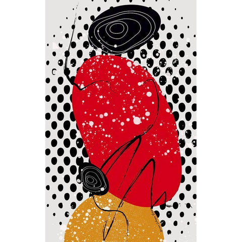 Spicy Black Modern Wood Framed Art Print by Burney, Yvonne Coleman