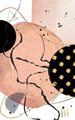 Lost in the Lines Black Ornate Wood Framed Art Print with Double Matting by Burney, Yvonne Coleman