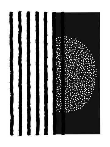 Chasing Dots II Black Ornate Wood Framed Art Print with Double Matting by Burney, Yvonne Coleman