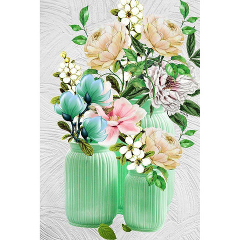 Blooming Black Modern Wood Framed Art Print by Burney, Yvonne Coleman