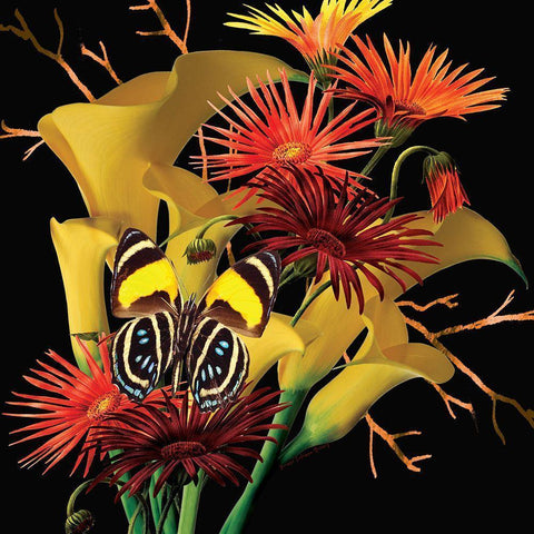 Yellow Supreme Black Modern Wood Framed Art Print by Burney, Yvonne Coleman