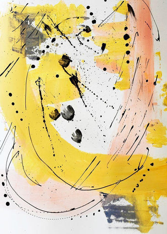 Carmel Blush Black Ornate Wood Framed Art Print with Double Matting by Burney, Yvonne Coleman