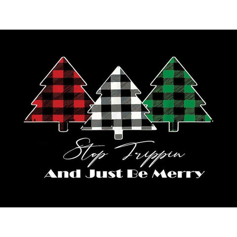 Stop Trippin Black Modern Wood Framed Art Print with Double Matting by Burney, Yvonne Coleman