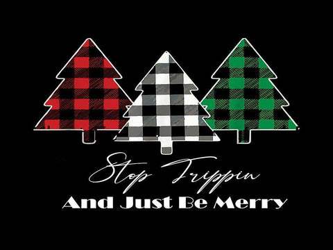 Stop Trippin Black Ornate Wood Framed Art Print with Double Matting by Burney, Yvonne Coleman