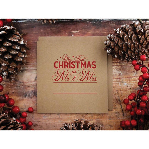 First Christmas Black Modern Wood Framed Art Print with Double Matting by Burney, Yvonne Coleman