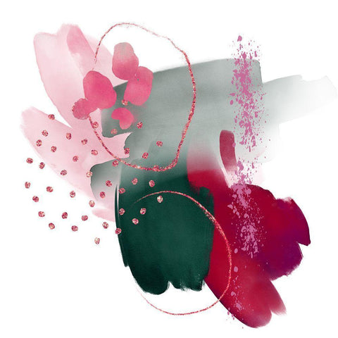 Pedals of Love Gold Ornate Wood Framed Art Print with Double Matting by Burney, Yvonne Coleman