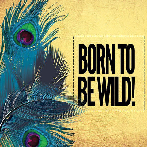 Born to Be Wild White Modern Wood Framed Art Print by Burney, Yvonne Coleman