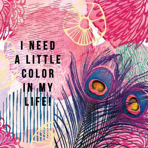 A Little Color Black Ornate Wood Framed Art Print with Double Matting by Burney, Yvonne Coleman