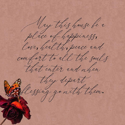 May This House Gold Ornate Wood Framed Art Print with Double Matting by Burney, Yvonne Coleman