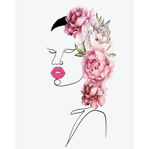 Line Art Black Modern Wood Framed Art Print by Burney, Yvonne Coleman