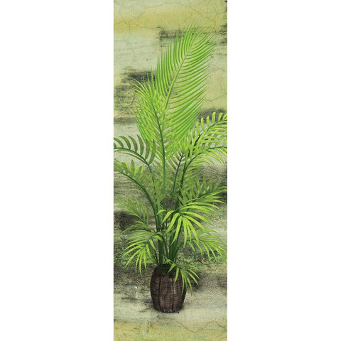 Palm Tree Black Modern Wood Framed Art Print by Burney, Yvonne Coleman