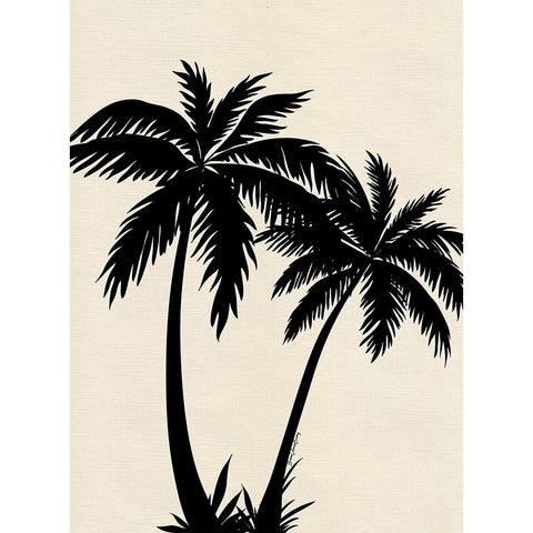 Palm Trees Gold Ornate Wood Framed Art Print with Double Matting by Burney, Yvonne Coleman
