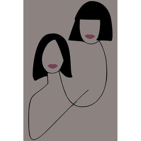 Glambition Black Modern Wood Framed Art Print with Double Matting by Burney, Yvonne Coleman