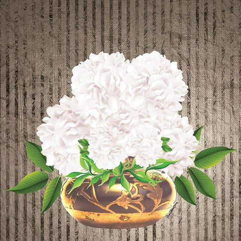 Providence Botanical White Modern Wood Framed Art Print by Burney, Yvonne Coleman