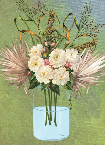 Still Life White Modern Wood Framed Art Print with Double Matting by Burney, Yvonne Coleman