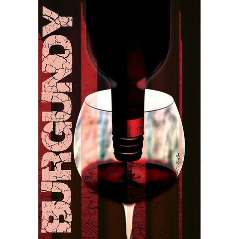 Burgundy White Modern Wood Framed Art Print by Burney, Yvonne Coleman