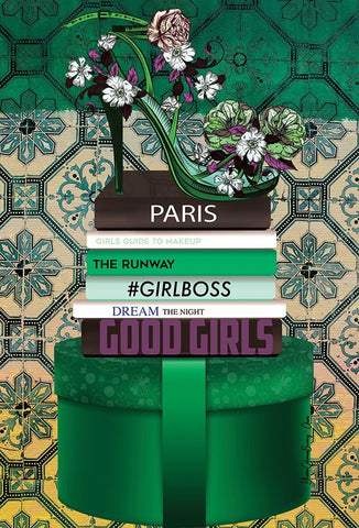 Good Girls Black Ornate Wood Framed Art Print with Double Matting by Burney, Yvonne Coleman