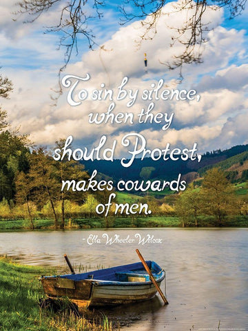 To Sin by Silence Black Ornate Wood Framed Art Print with Double Matting by Yellow Cafe