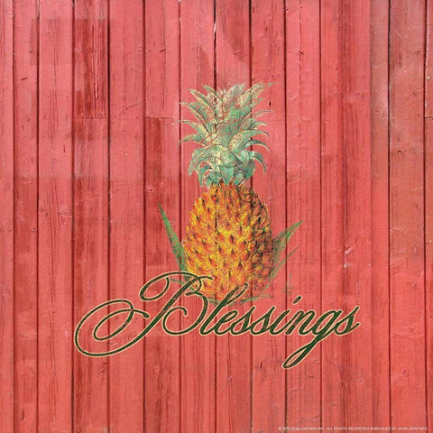 Blessings Gold Ornate Wood Framed Art Print with Double Matting by Yellow Cafe