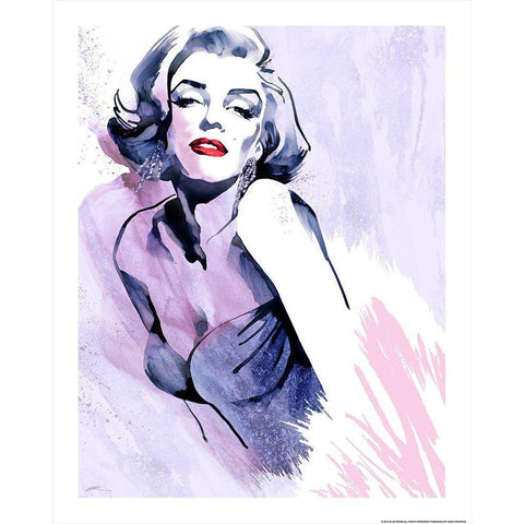 Marilyns Pose Black Modern Wood Framed Art Print by Yellow Cafe
