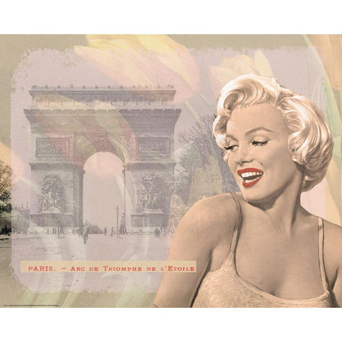 Marilyn Triomphe White Modern Wood Framed Art Print by Yellow Cafe