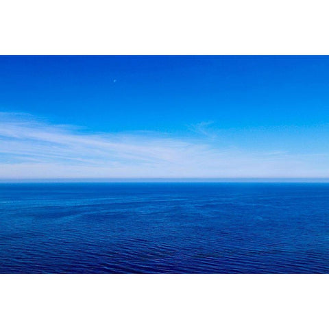 Horizon Line Black Modern Wood Framed Art Print with Double Matting by Yellow Cafe