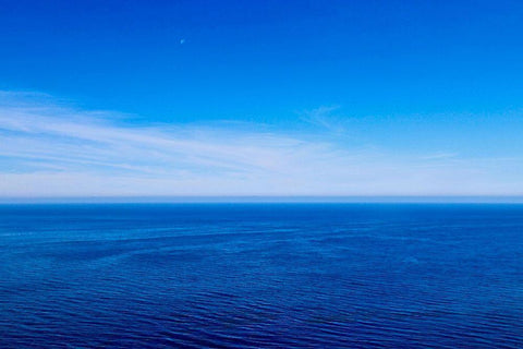 Horizon Line Black Ornate Wood Framed Art Print with Double Matting by Yellow Cafe