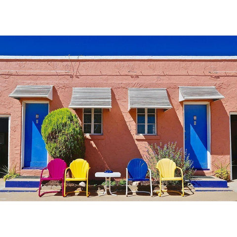 Curb Appeal Black Modern Wood Framed Art Print with Double Matting by Yellow Cafe