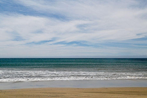 Waves Black Ornate Wood Framed Art Print with Double Matting by Yellow Cafe