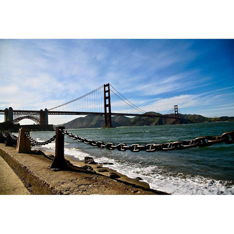 Bridge Gold Ornate Wood Framed Art Print with Double Matting by Yellow Cafe